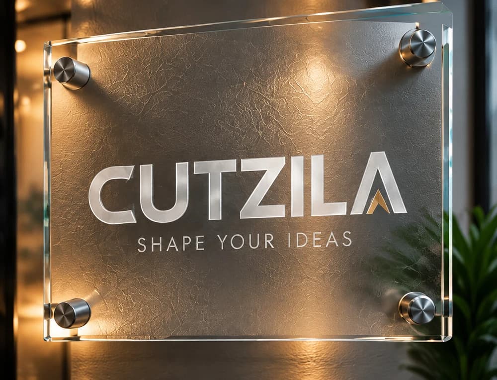 Frosted decorative sign